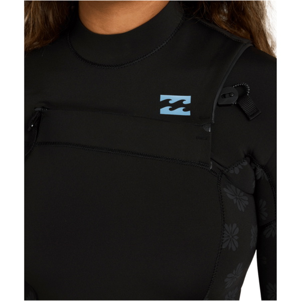 2026 Billabong Womens Absolute Core 4/3mm Chest Zip Wetsuit ABJW100239 - Black